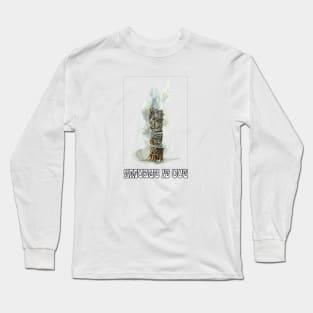 Smudge It Out T-Shirt - Dark Boho Sage Cleansing Long Sleeve T-Shirt